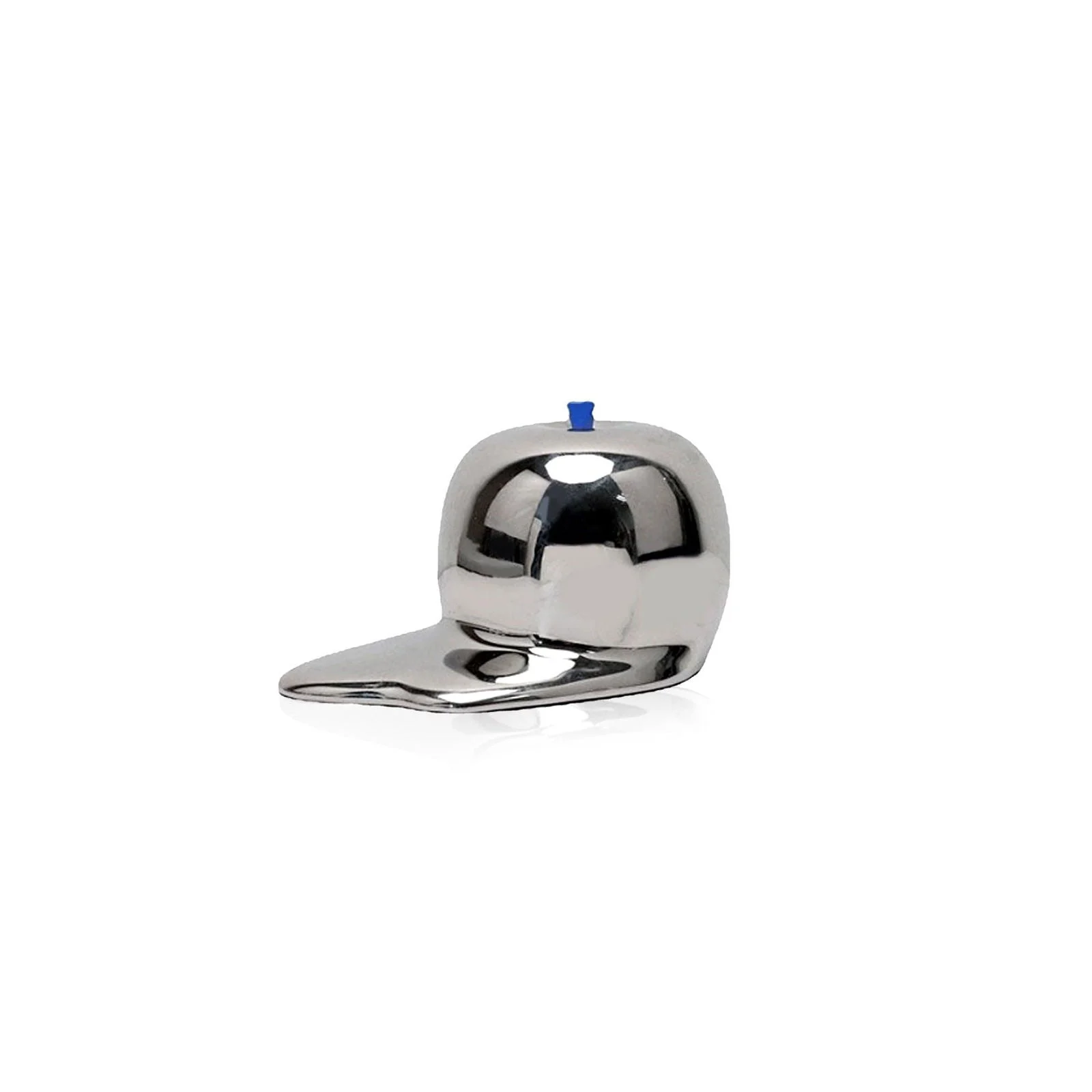 Melted Chrome Apple Sculpture -