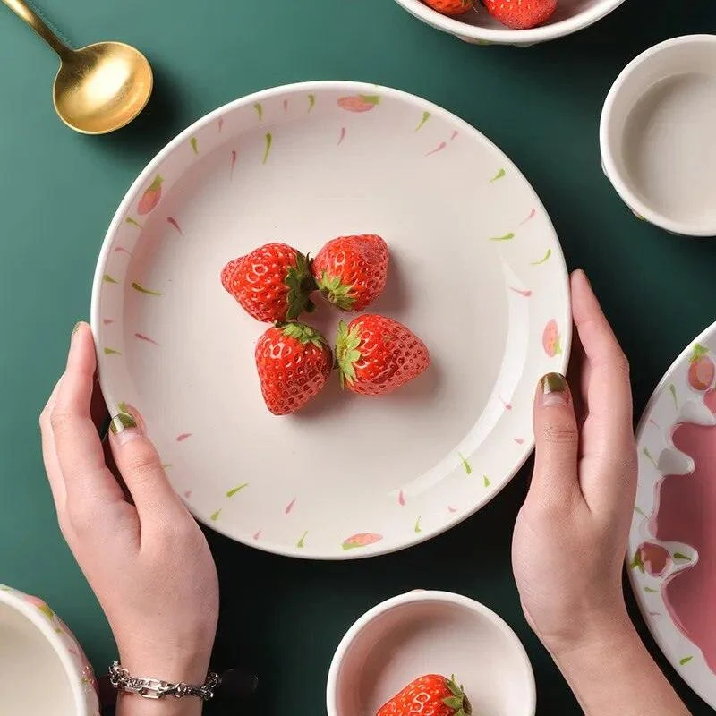 Melting Cake Strawberry Ceramic Bowl -