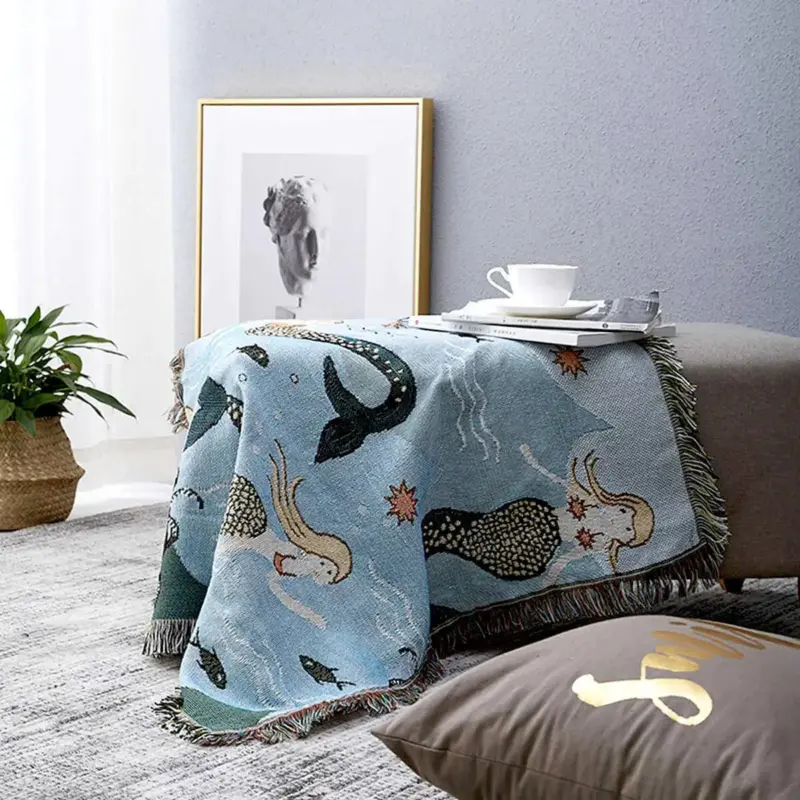 MermaidFringeThrowBlanket Homeko7