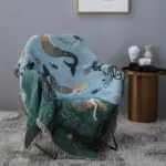 Mermaid Pattern Throw Blanket