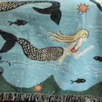 Mermaid Pattern Throw Blanket