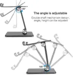 Metal Desk Mobile Phone Holder Stand For iPhone iPad Xiaomi Adjustable Desktop Tablet Holder Universal Table 35e61454 d93e 49b5 9594 8ef8ec7c710e