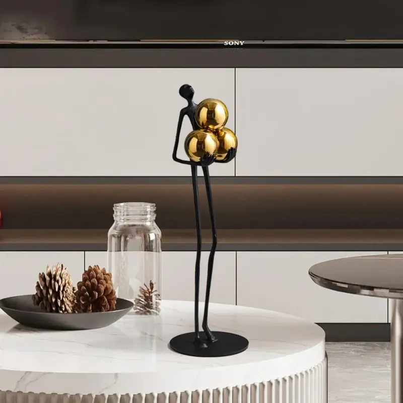 MetalHoldTheBallFigurine Homeko5