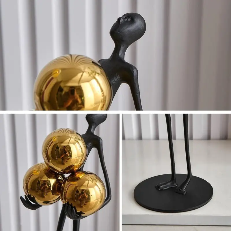 MetalHoldTheBallFigurine Homeko6
