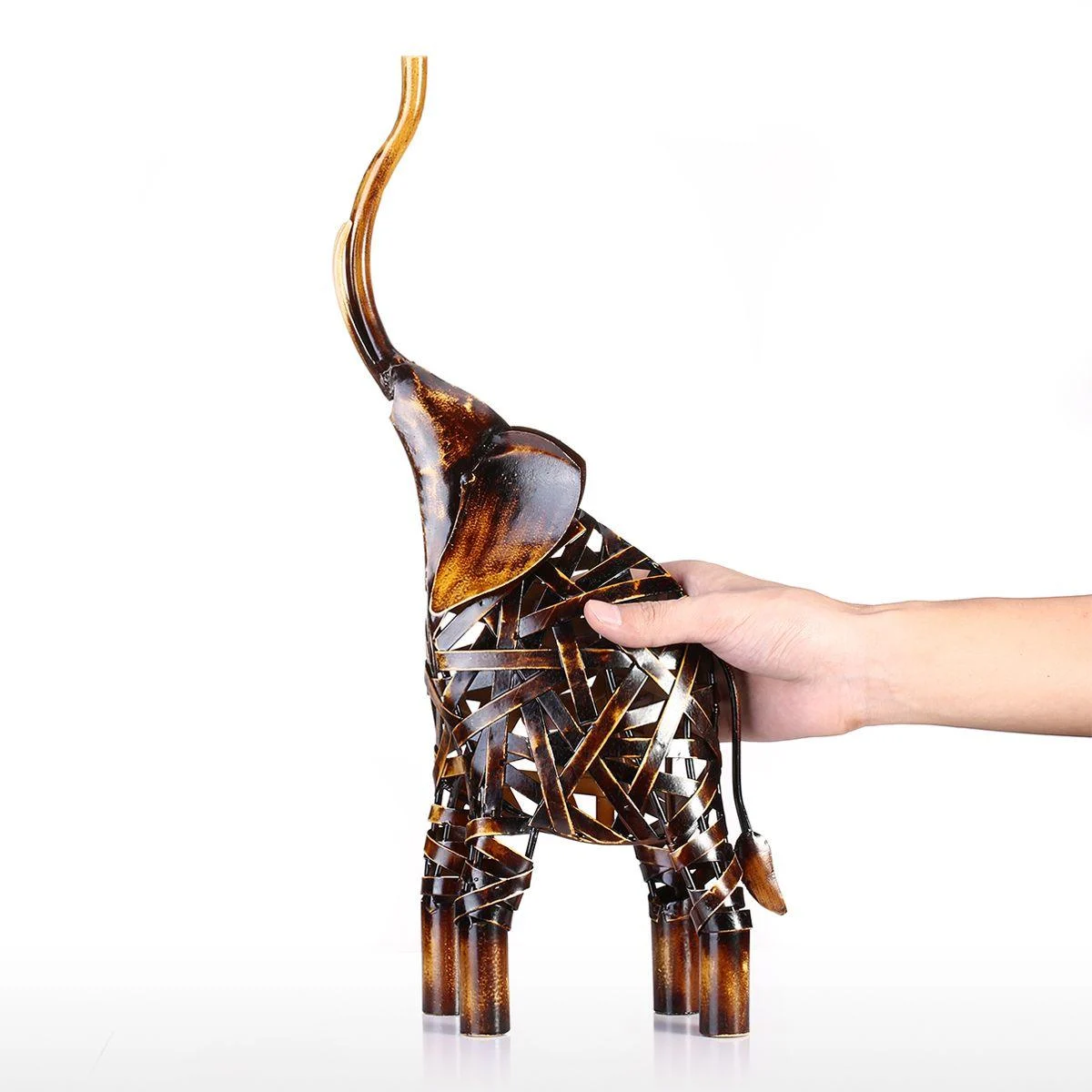 Metal Raging Wildlife Sculpture - Homeko