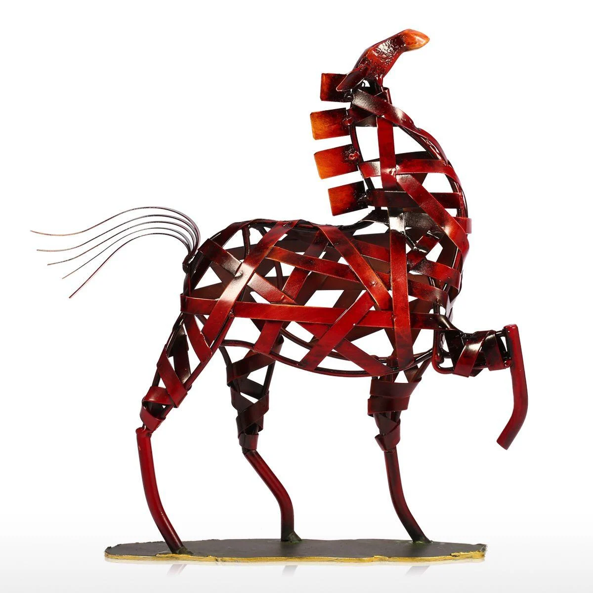 Metal Raging Wildlife Sculpture - Homeko