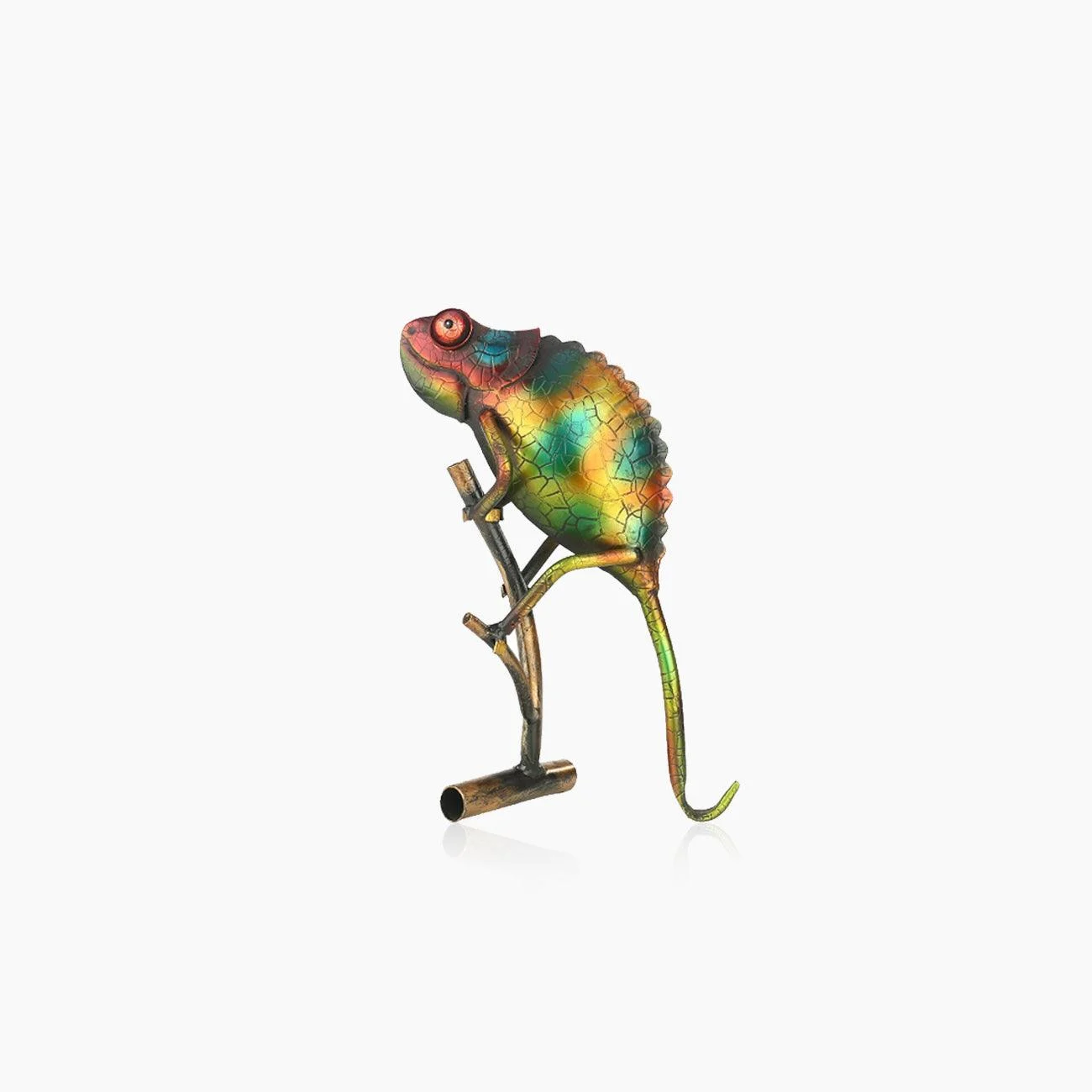 Metal Cameleon Home Decor Sculpture -