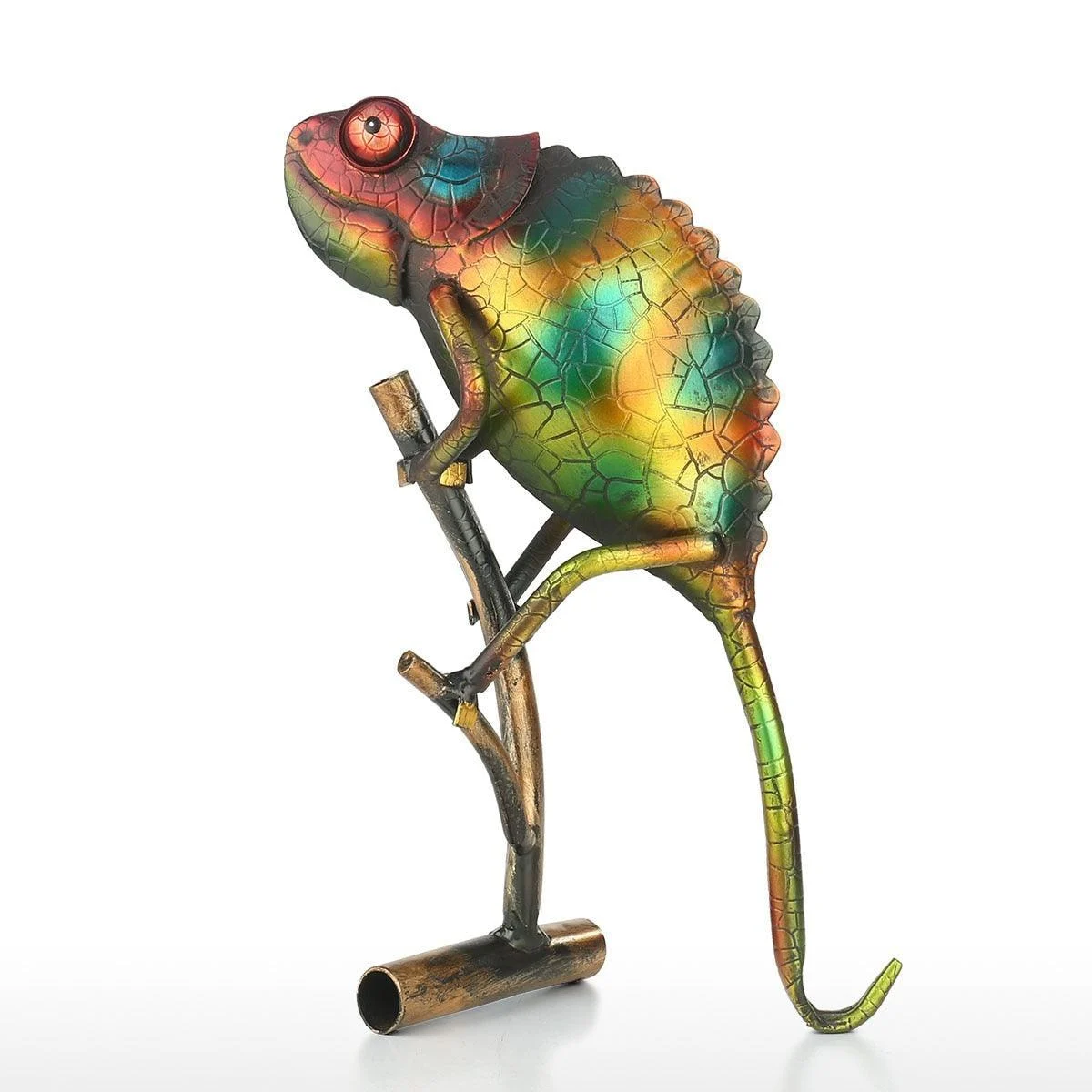 Metal Cameleon Home Decor Sculpture -