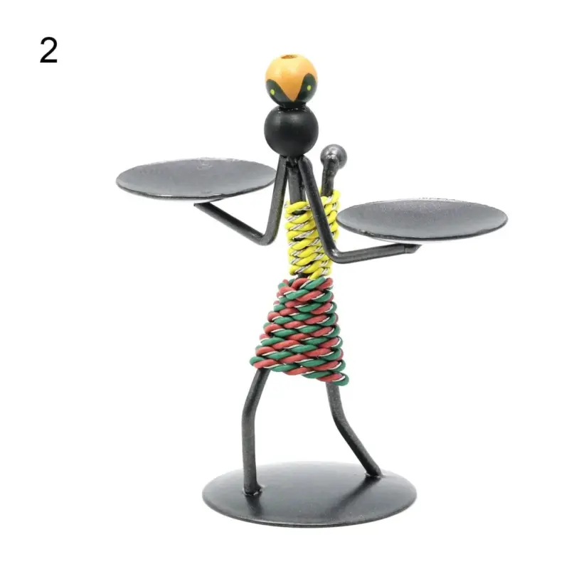 Metal Candlestick Handmade Sculpture