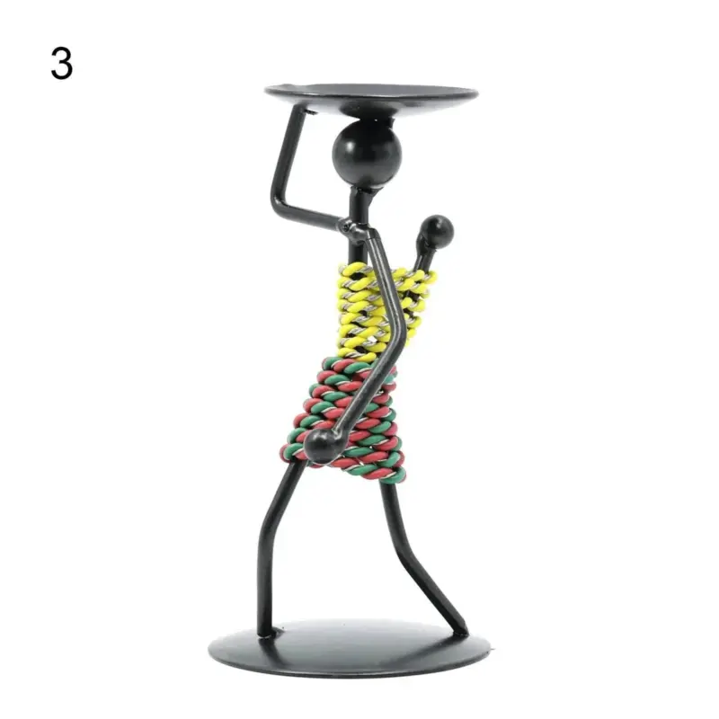 Metal Candlestick Handmade Sculpture