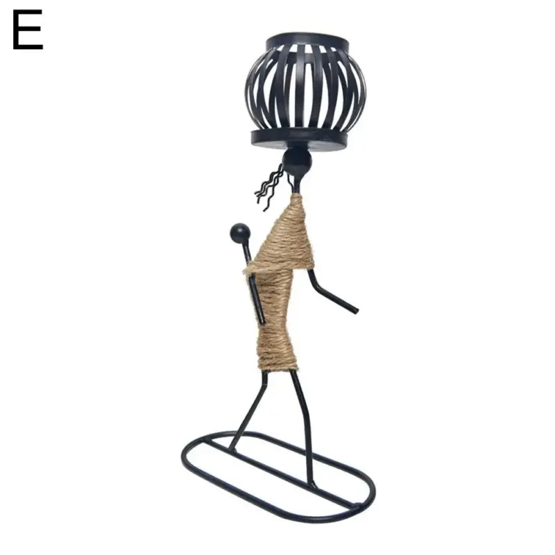 Metal Candlestick Handmade Sculpture