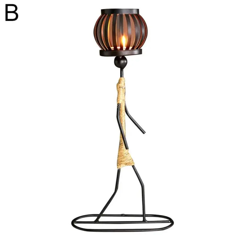 Metal Candlestick Handmade Sculpture
