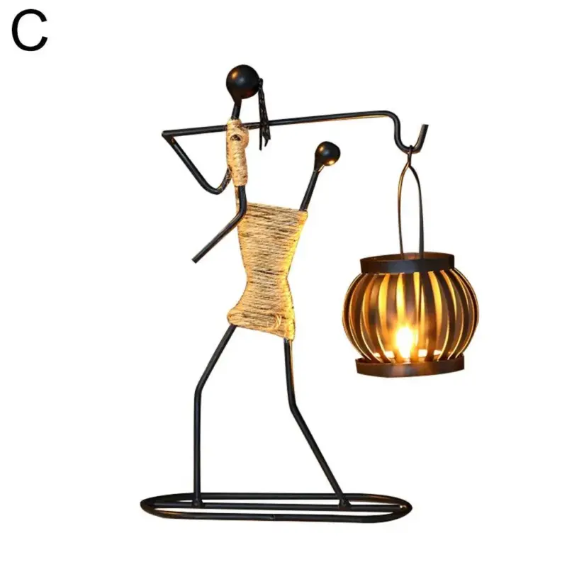 Metal Candlestick Handmade Sculpture
