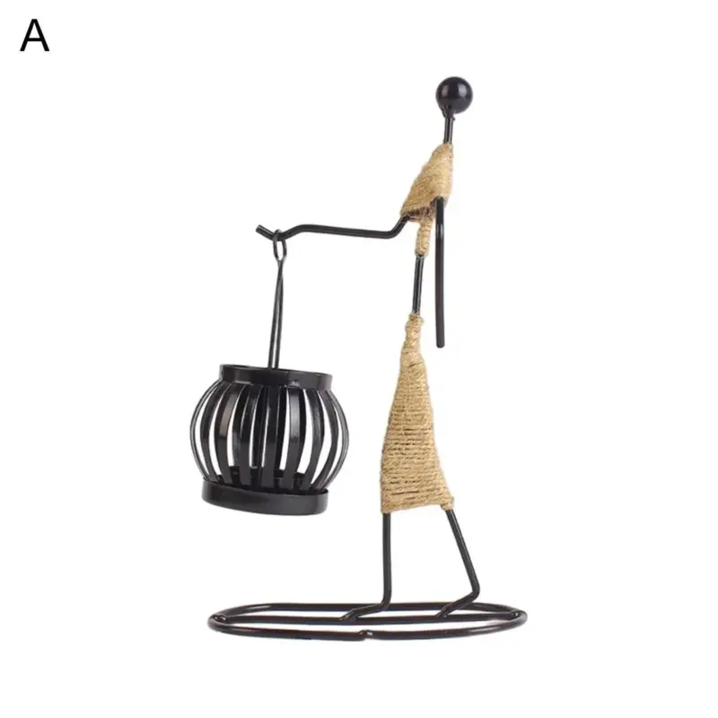 Metal Candlestick Handmade Sculpture