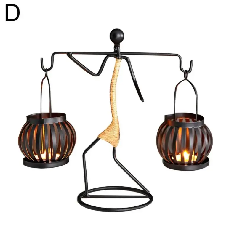 Metal Candlestick Handmade Sculpture