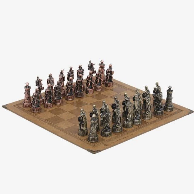 Metal Chess 32pcs Luxury Knight Dragon Sculptures and Statues - 