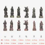 Metal Chess 32pcs Luxury Knight Dragon Sculptures and Statues