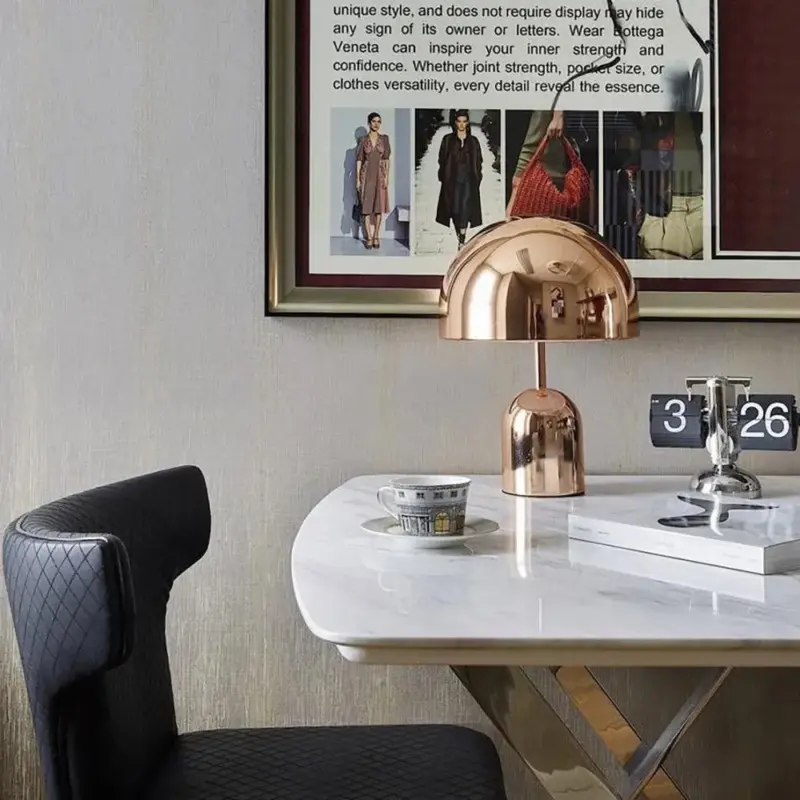 Metal Deep Mushroom Table Lamp