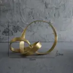 Metal Gold Hollow Twist Home Decor Ornament