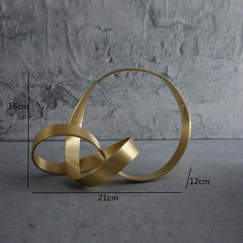 Metal Gold Hollow  Twist Home Decor Ornament -