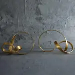 Metal Gold Hollow Twist Home Decor Ornament