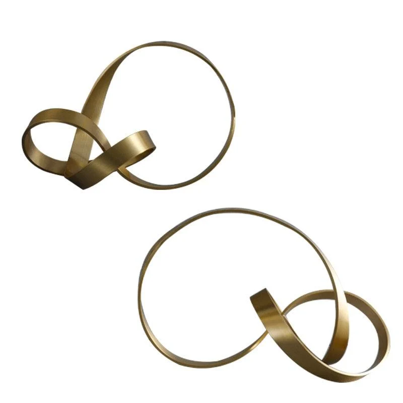 Metal Gold Hollow  Twist Home Decor Ornament -