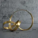Metal Gold Hollow Twist Home Decor Ornament