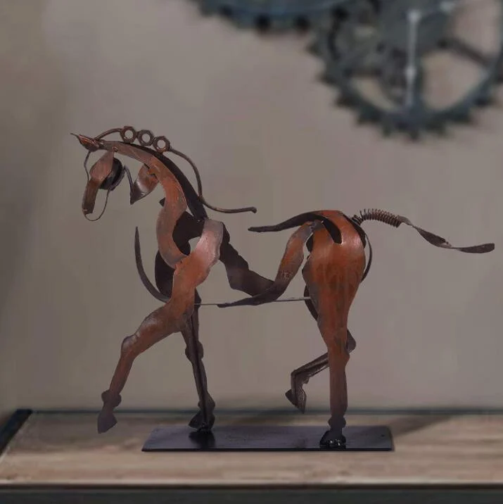 Metal Horse Sculpture -