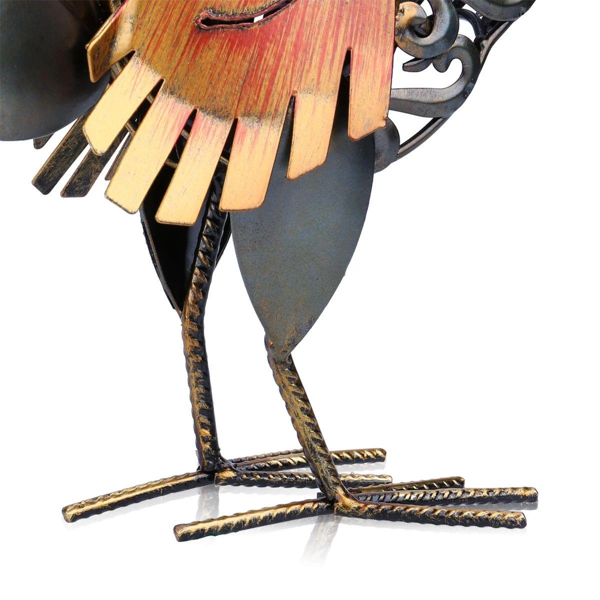 Metal Rooster Home Decor Sculpture -