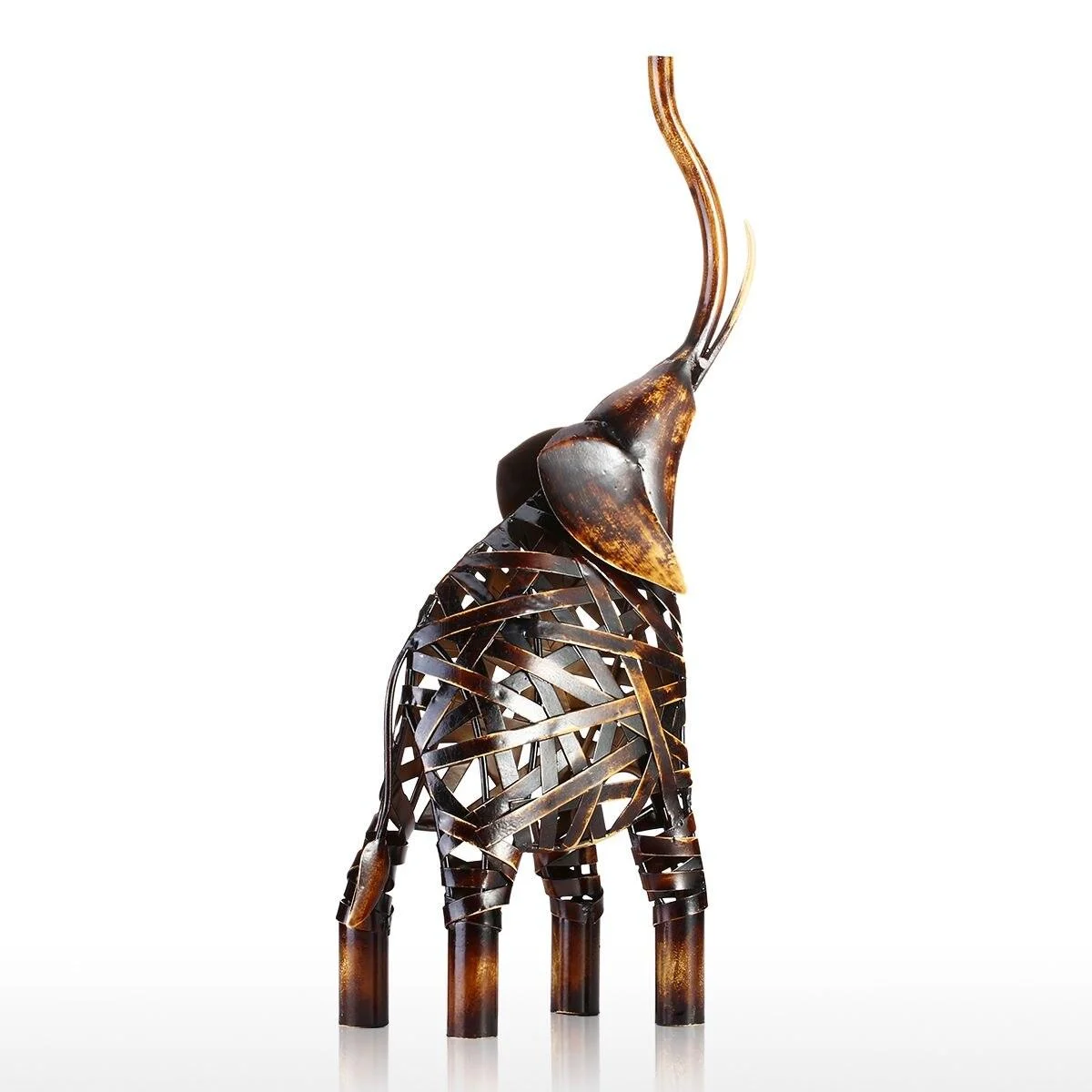 Metal Weaving Elephant Home Decor Sculpture -