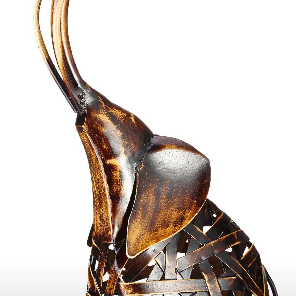 Metal Weaving Elephant Home Decor Sculpture -