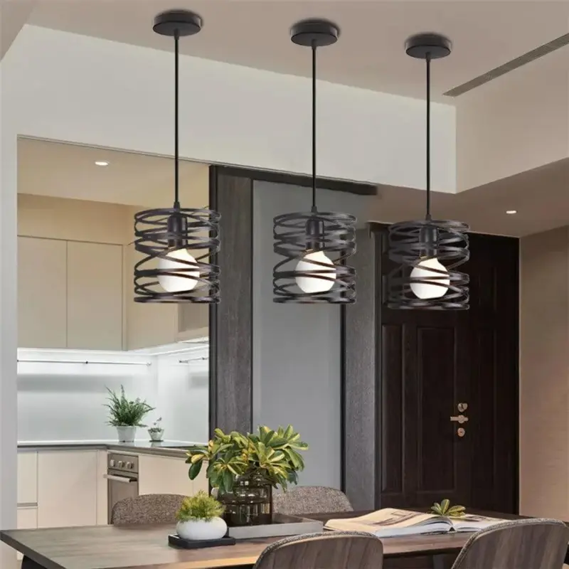 Metalen Draad Hanglamp Vintage Lint Spiraal Swirl Plafond Opknoping Lamp Schaduw Voor Woonkamer Keuken Schorsing Armatuur 6f20faf7 7d3e 43d5 ace5 e7bdb5f58e55