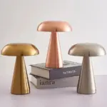 Metalic Mushroom Touch Lamp