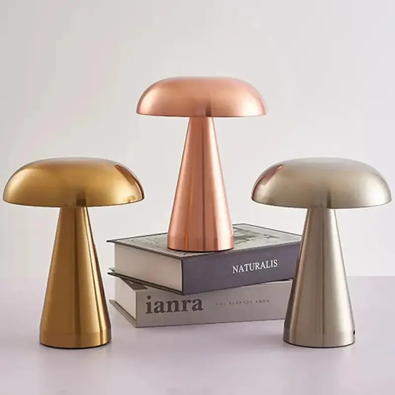 Metalic Mushroom Touch Lamp