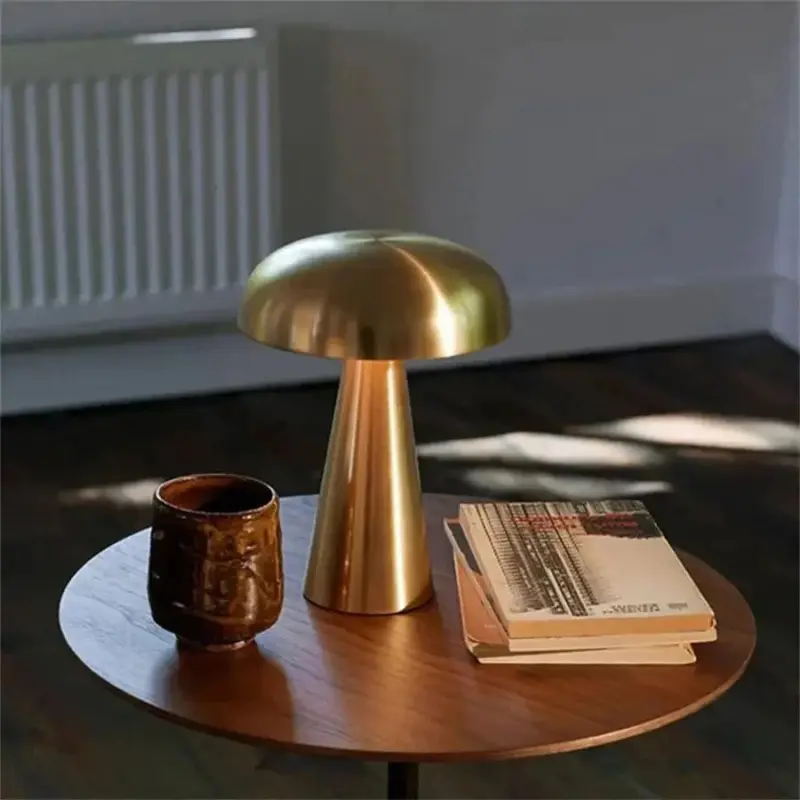 Metalic Mushroom Touch Lamp