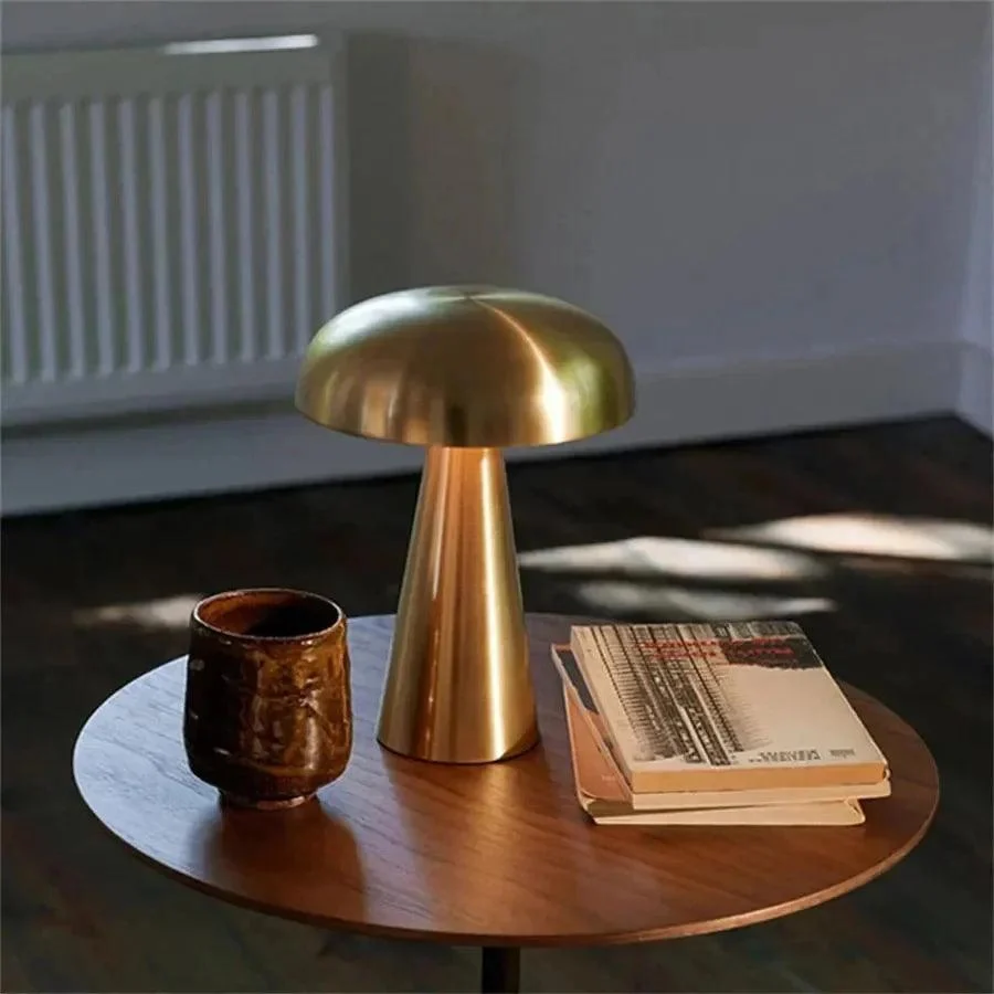 Metalic Mushroom Touch Lamp -