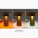 Metalic Mushroom Touch Lamp