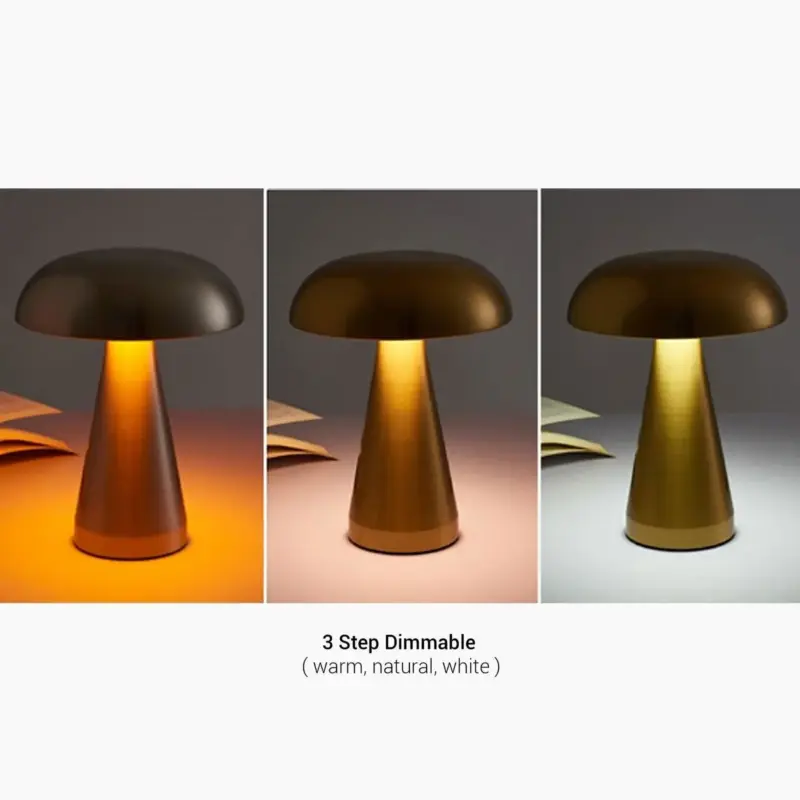 Metalic Mushroom Touch Lamp