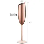 Metallic Rose Gold Champagne Flutes Decorfaure