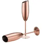 Metallic Rose Gold Champagne Flutes Decorfaure