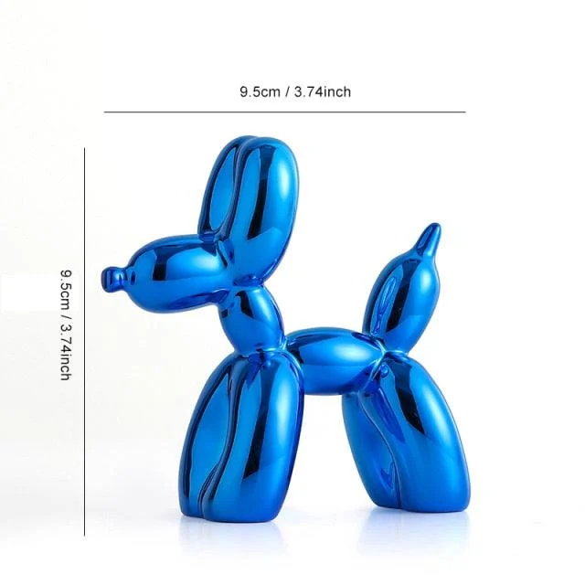 Metallic Balloon Dog Figurine - Homeko