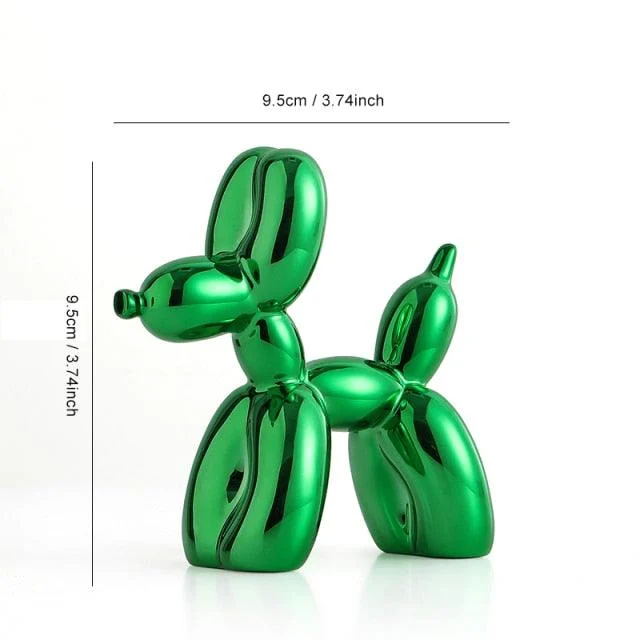 Metallic Balloon Dog Figurine - Homeko