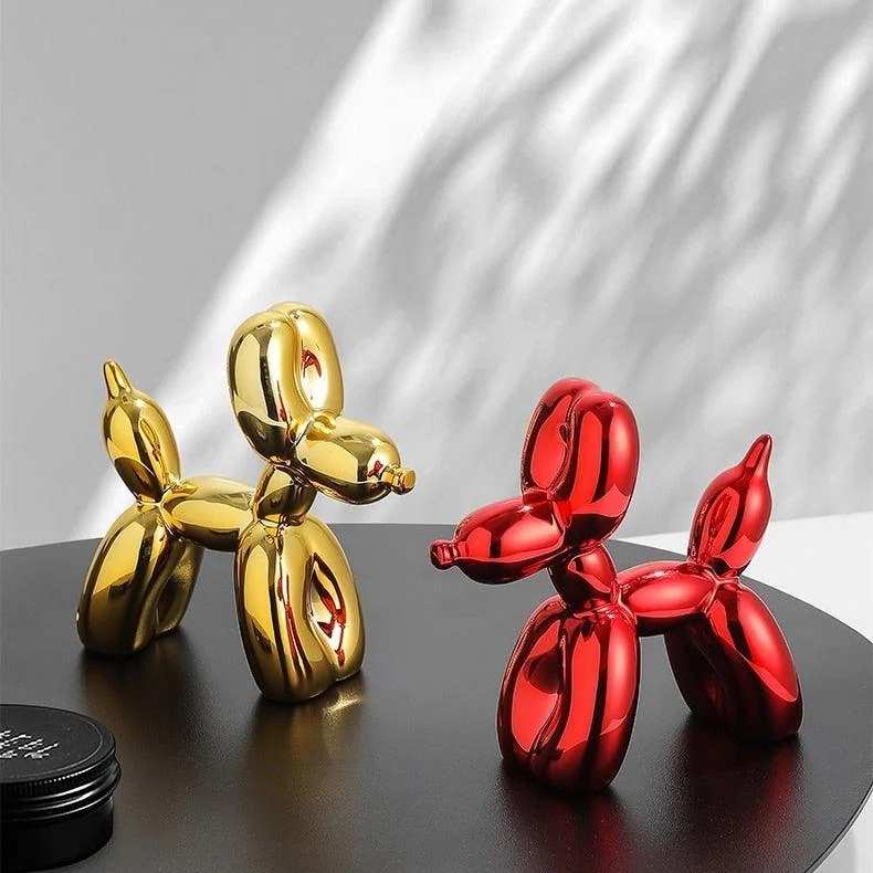 Metallic Balloon Dog Figurine - Homeko