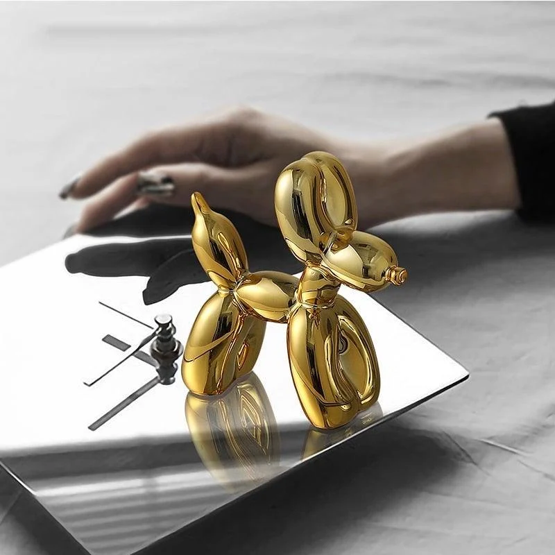 Metallic Balloon Dog Figurine - Homeko