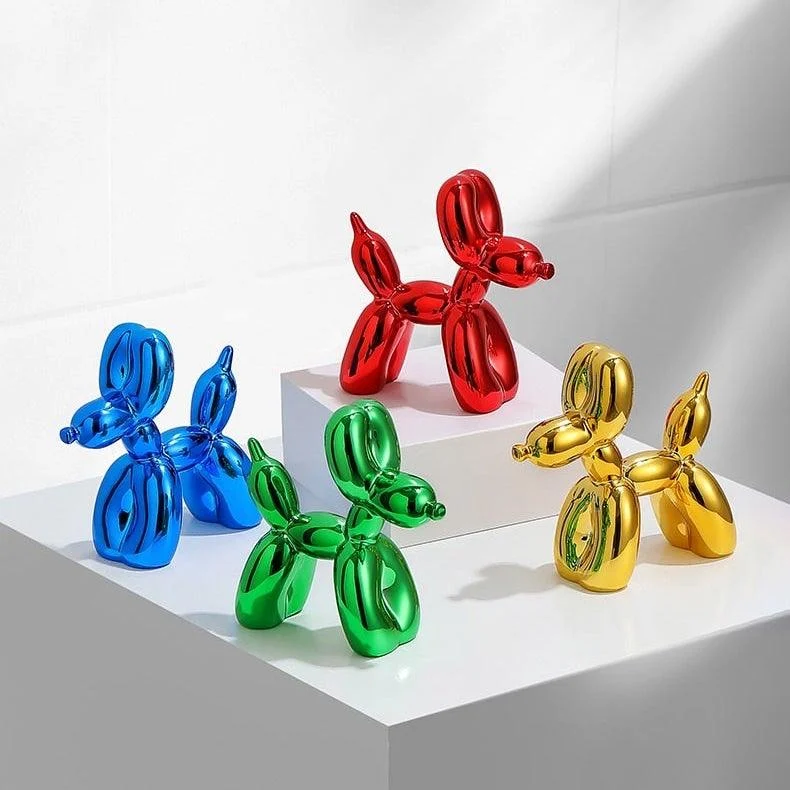 Metallic Balloon Dog Figurine - Homeko