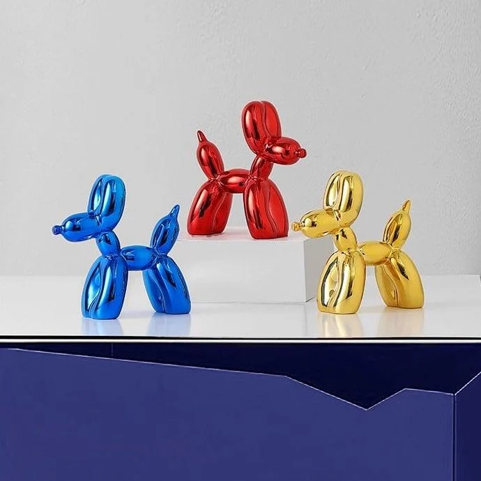 Metallic Balloon Dog Figurine - Homeko