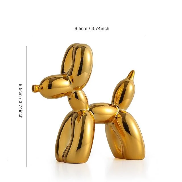 Metallic Balloon Dog Figurine - Homeko