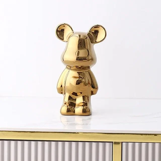 Metallic Bear Penny Bank - Homeko