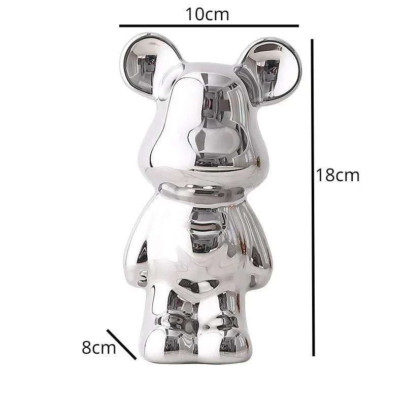 Metallic Bear Penny Bank - Homeko