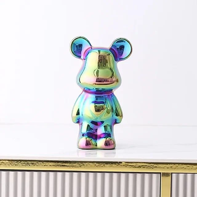 Metallic Bear Penny Bank - Homeko